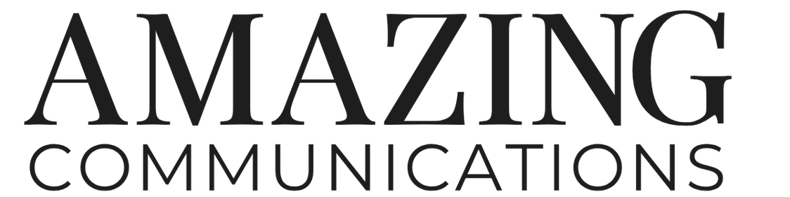 Amazing Communications Logo - schwarz auf transparentem Hintergrund